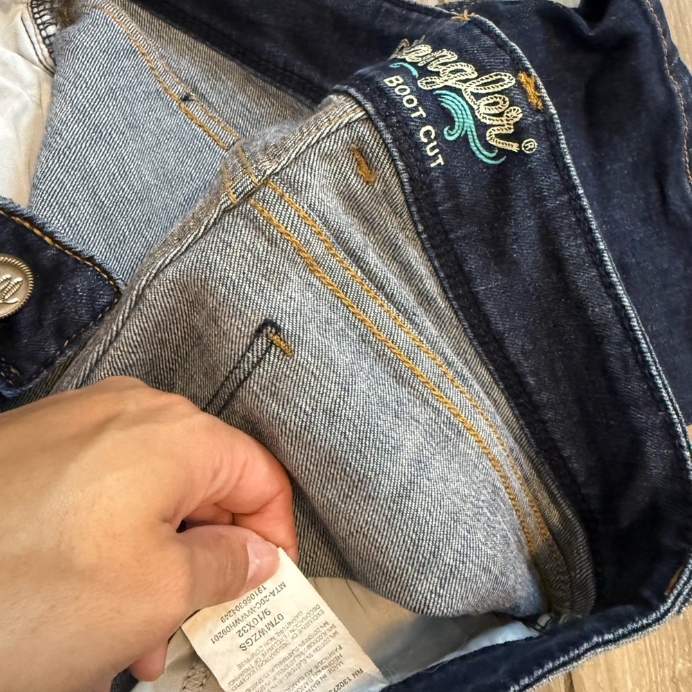 Wrangler Dark Blue Bootcut Jeans